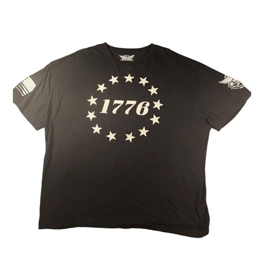 We The People Holsters 1776 Shirt‎ Mens 3XL Black Patriotic USA Flag Graphic Tee